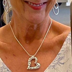 Beautiful Brighton Pebble Heart Necklace!